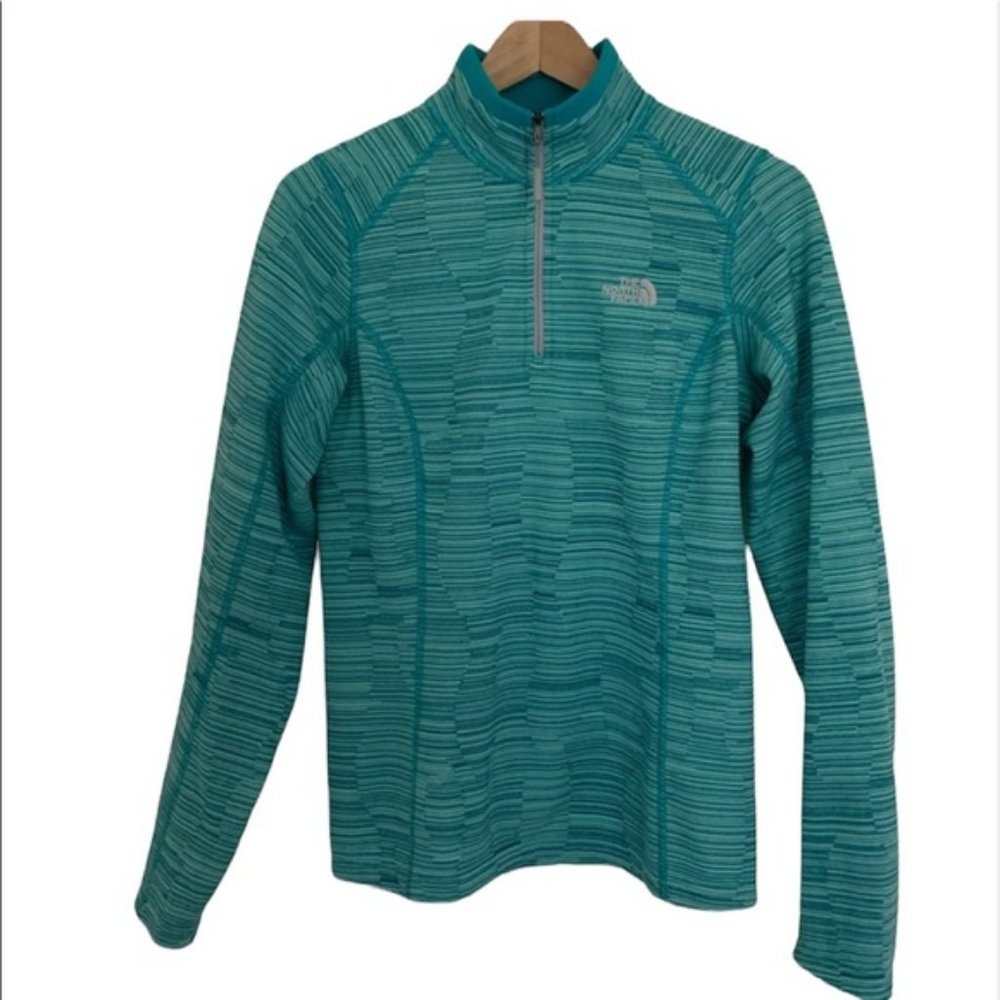 The North Face | 1/4 Zip Sweatshirt | Blue | Women's Small